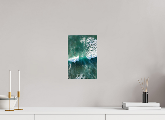 20 x 30 cm, Photo Rag Baryta (hochglänzend) Aerial Turquoise Wave Portugal Print