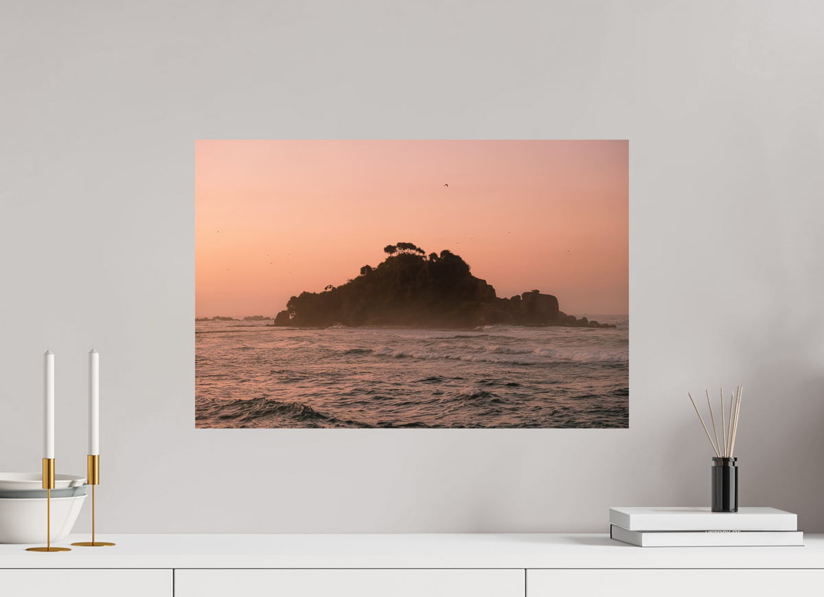60 x 40 cm, Photo Rag Baryta (hochglänzend) Devils Island Silhouette Sri Lanka Print