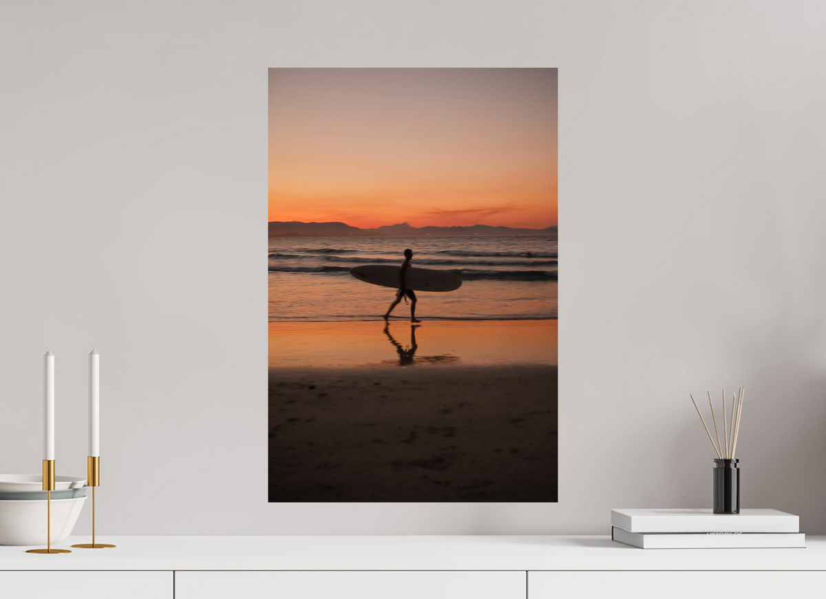 40 x 60 cm, Baryta Prestige 2 (seidenglänzend) Surfer at Sunset Bali Print