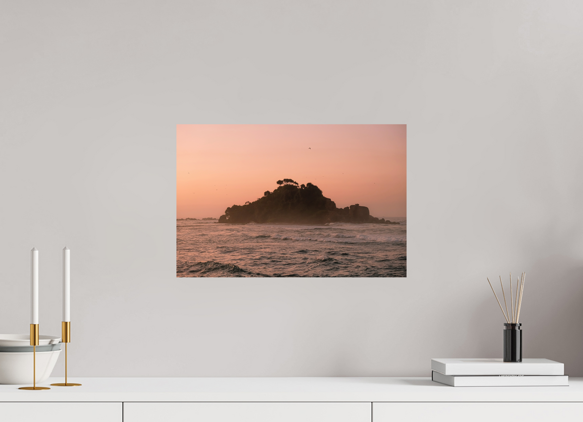 45 x 30 cm, Photo Rag Baryta (hochglänzend) Devils Island Silhouette Sri Lanka Print
