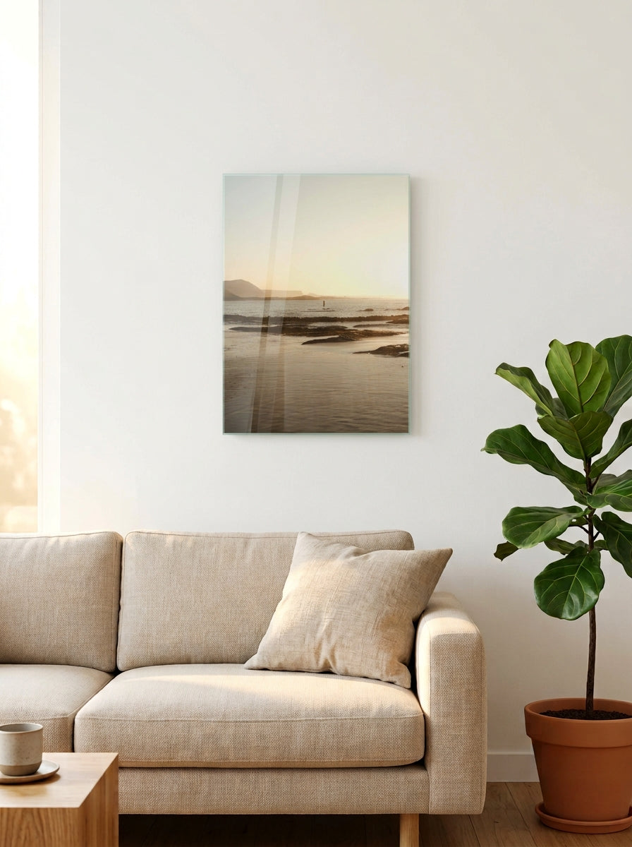 Lone Figure Golden Hour Algarve Print