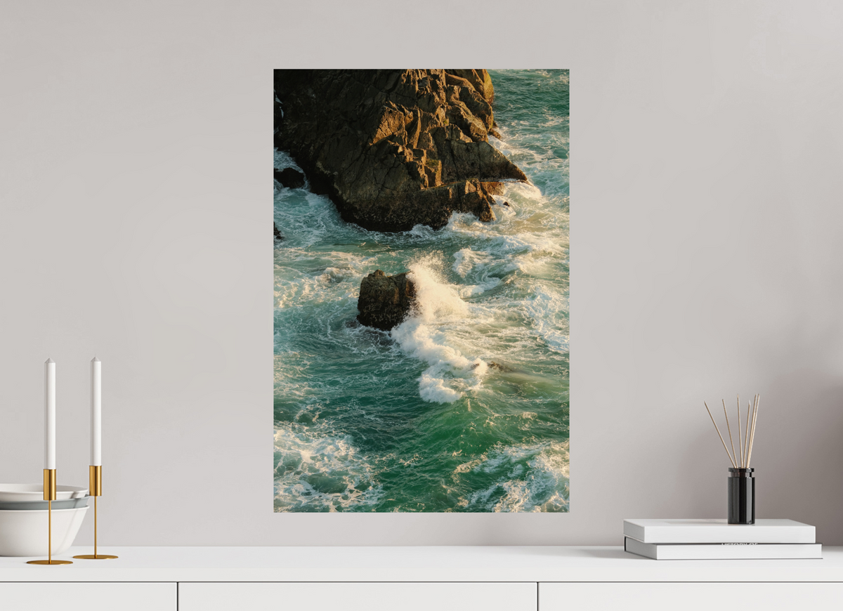40 x 60 cm, Photo Rag Baryta (hochglänzend) Golden Hour Wave Rocks Print