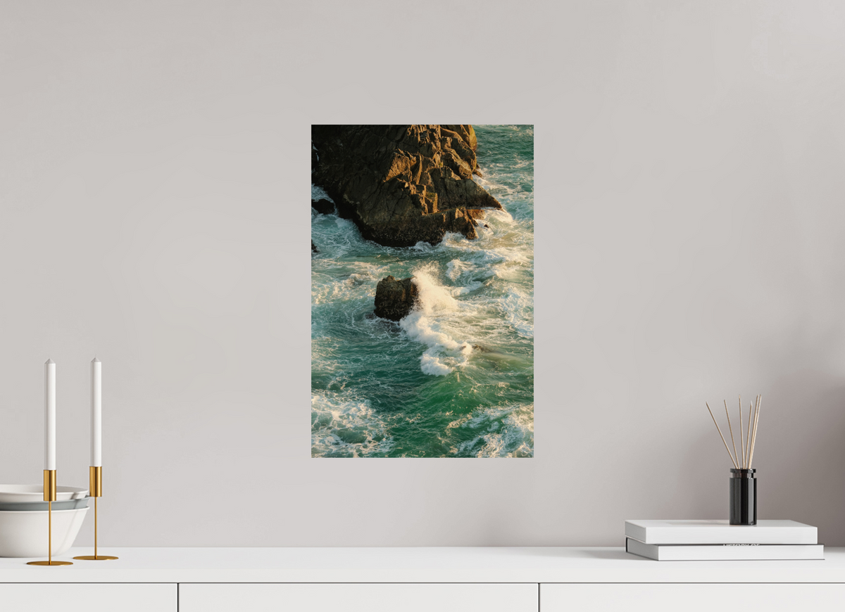 30 x 45 cm, Photo Rag Baryta (hochglänzend) Golden Hour Wave Rocks Print