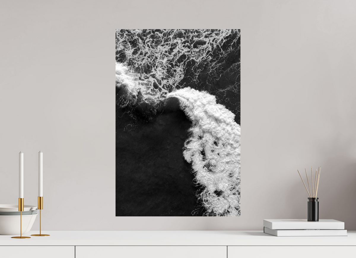 40 x 60 cm, Baryta Prestige 2 (seidenglänzend) Aerial Wave Black and White Print