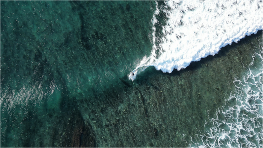 Main image Aerial Surfer Turquoise Wave Print