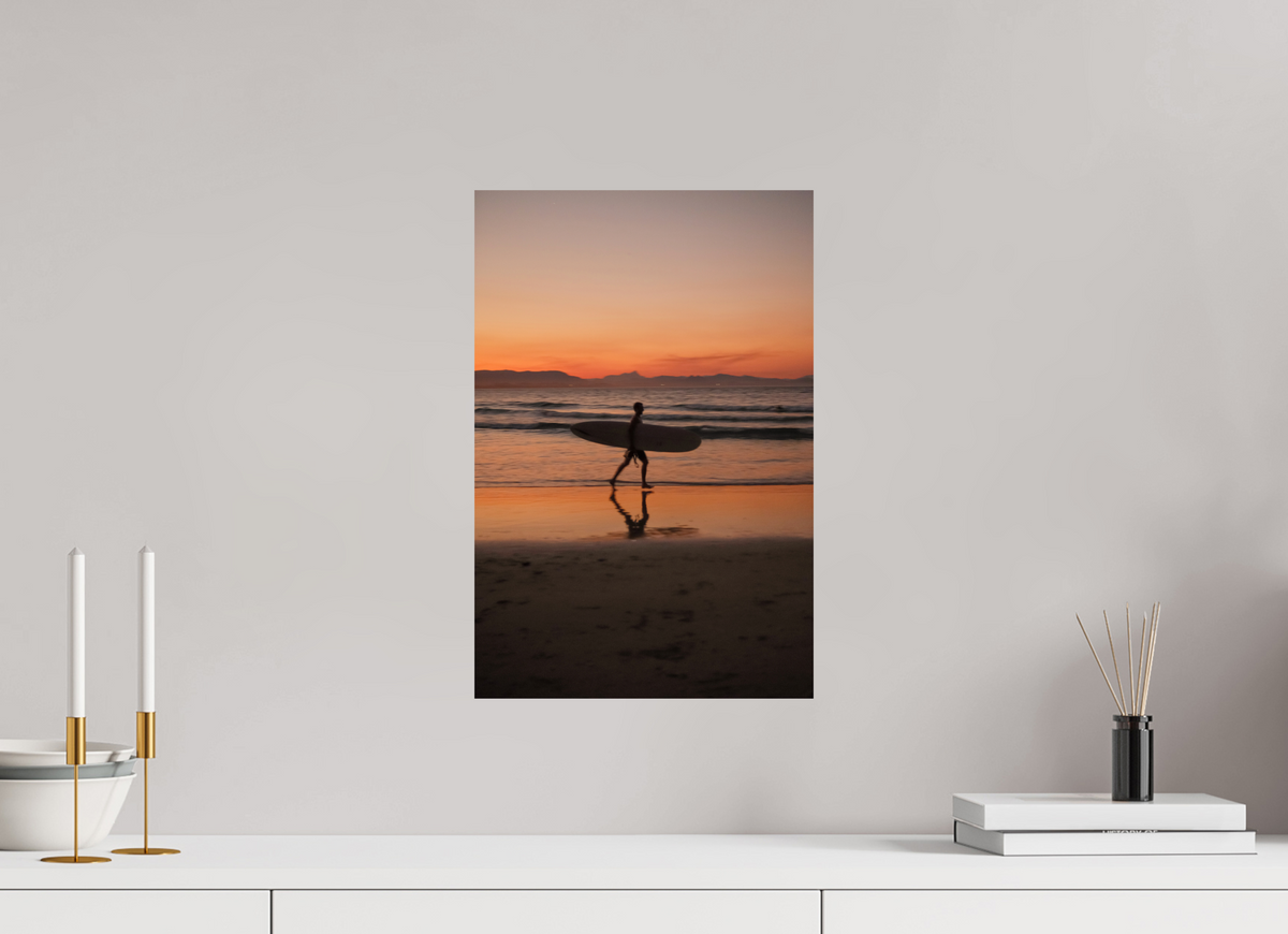 30 x 45 cm, Baryta Prestige 2 (seidenglänzend) Surfer at Sunset Bali Print