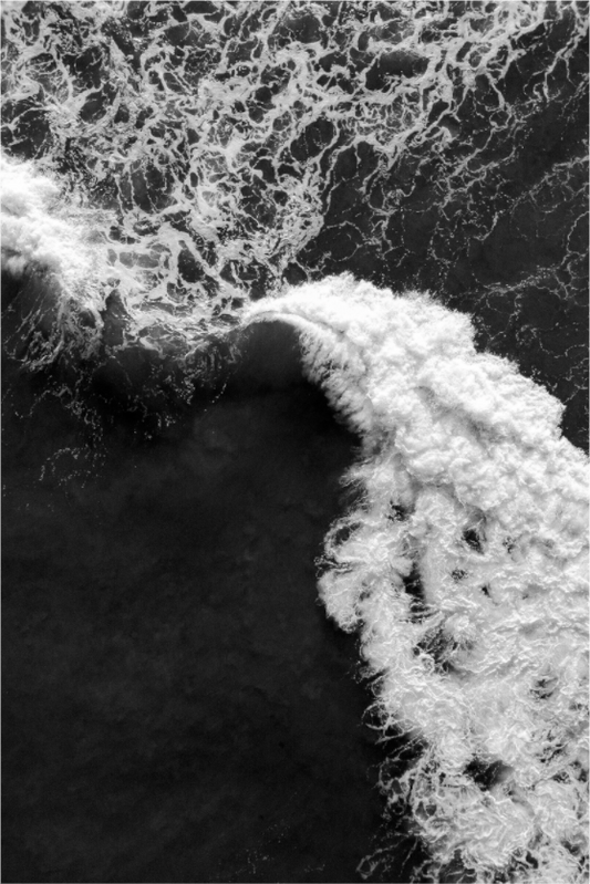 Main image Aerial Wave Black and White Print